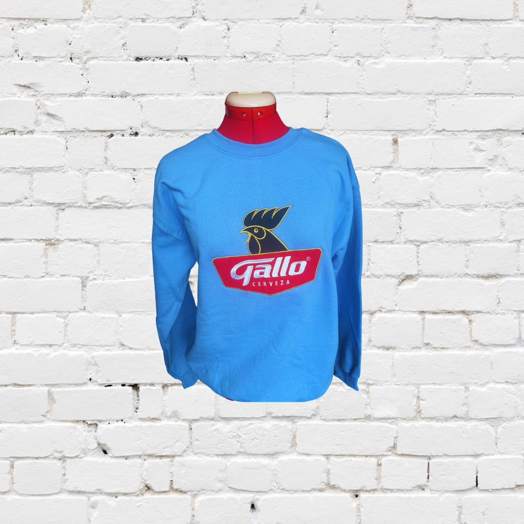GALLO EMBROIDERY APPLIQUE CAROLINA BLUE SWEATSHIRT