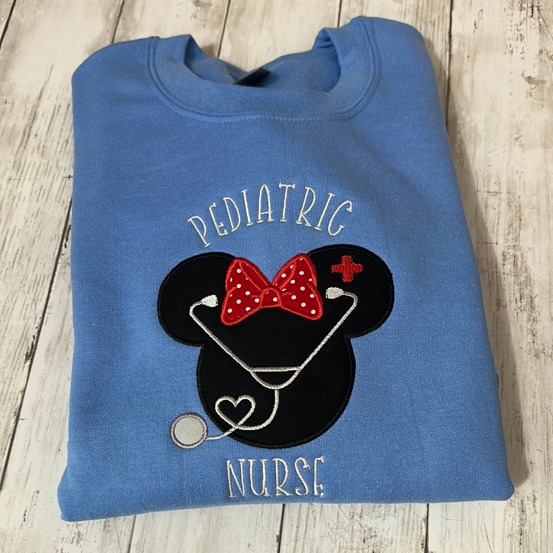 PEDIATRIC NURSE EMBROIDERY SWEATSHIRT