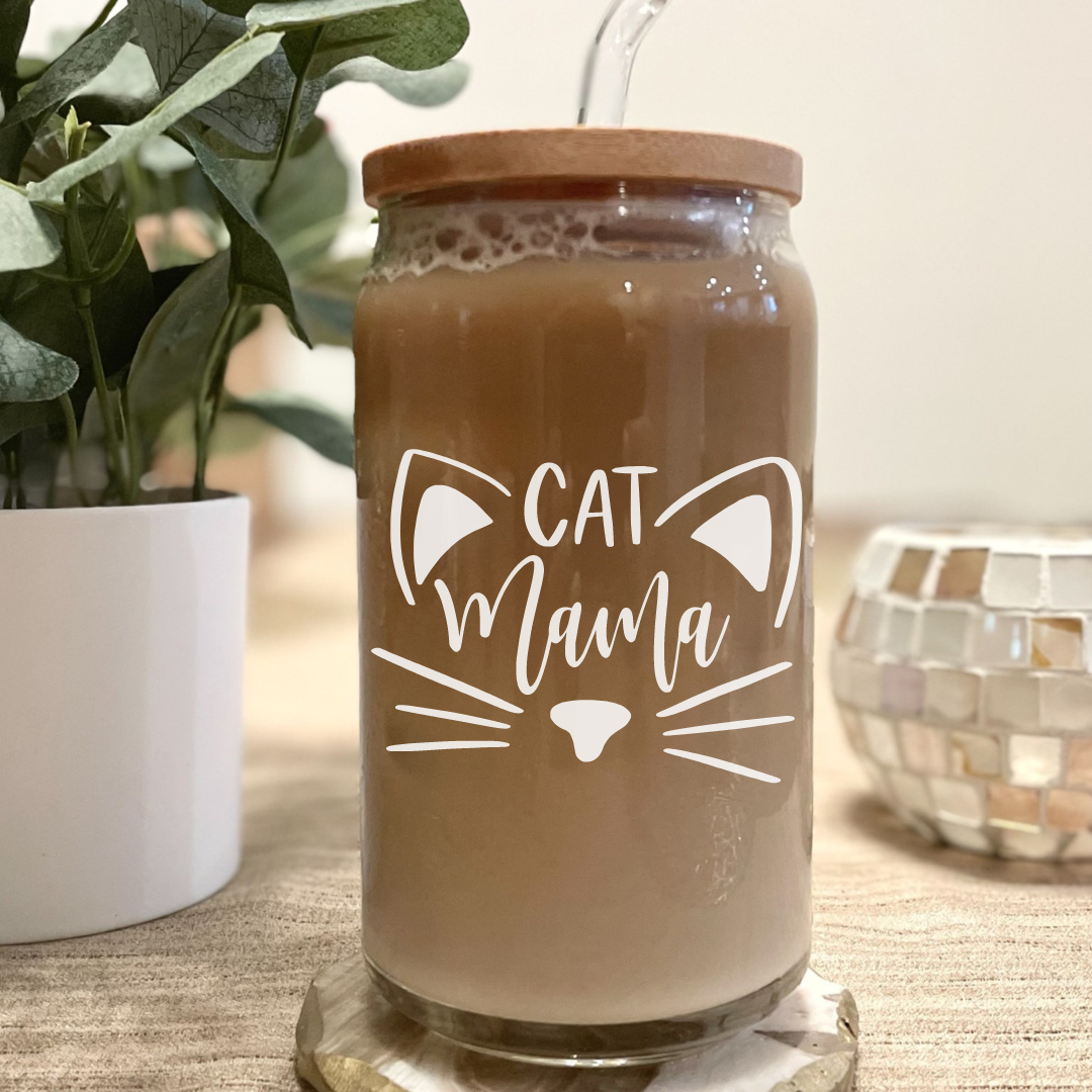 CAT MAMA ICED COFFEE CUP
