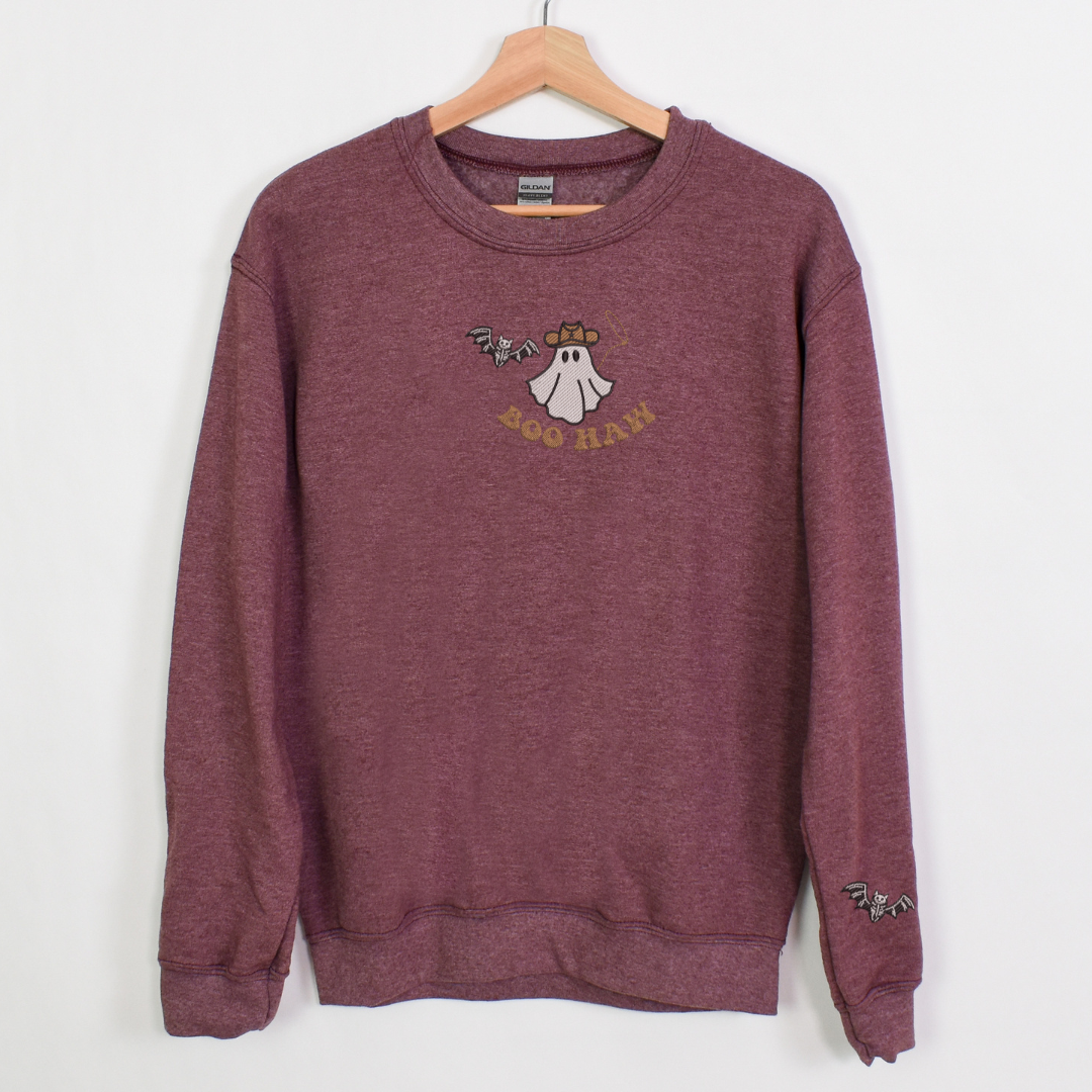 BAT AND GHOST EMBROIDERY SWEATSHIRT