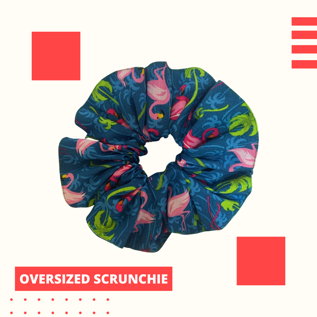 Flamingos Oversized Scrunchie