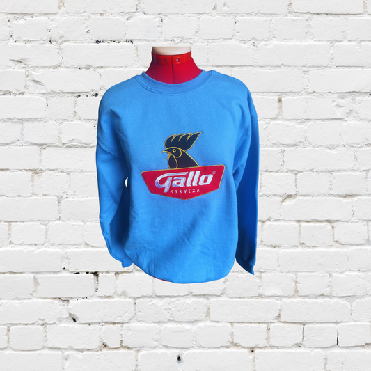 GALLO EMBROIDERY APPLIQUE CAROLINA BLUE SWEATSHIRT