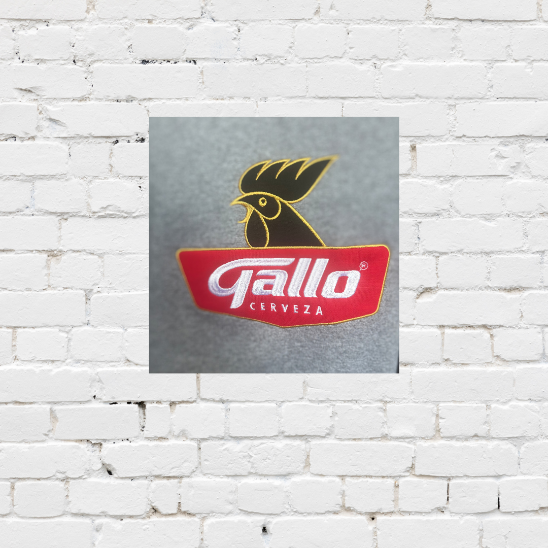 GALLO EMBROIDERY APPLIQUE GRAY SWEATSHIRT