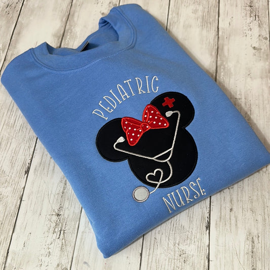 PEDIATRIC NURSE EMBROIDERY SWEATSHIRT