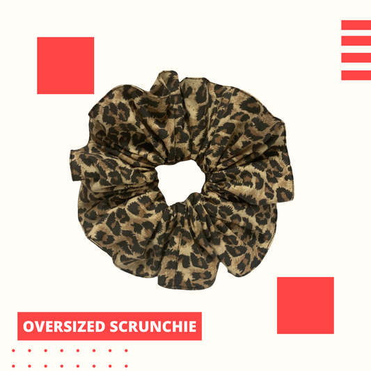 Leopard Print Oversize Scrunchie