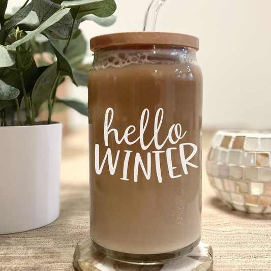 HELLO WINTER ICED COFFEE CUP