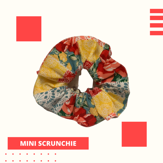 Mini Patchwork Floral Scrunchie