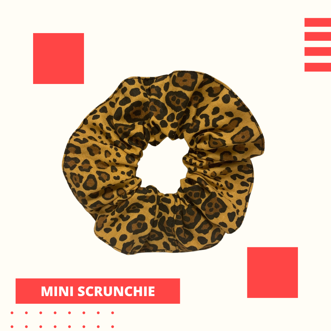 Mini Leopard Print Scrunchie