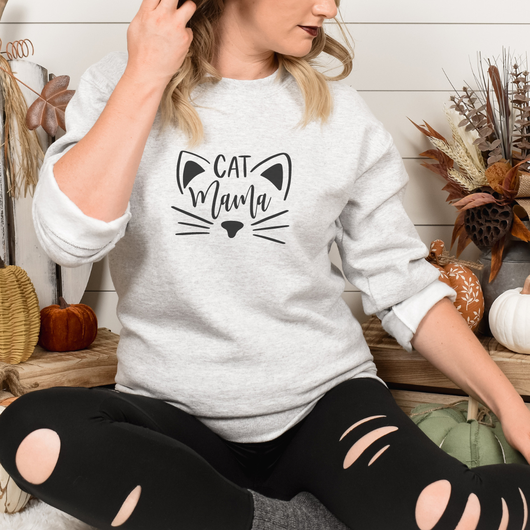 CAT MAMA VINYL SWEATSHIRT