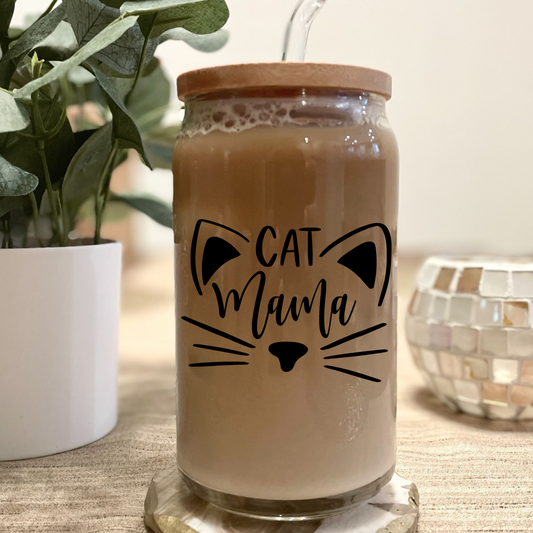 CAT MAMA ICED COFFEE CUP