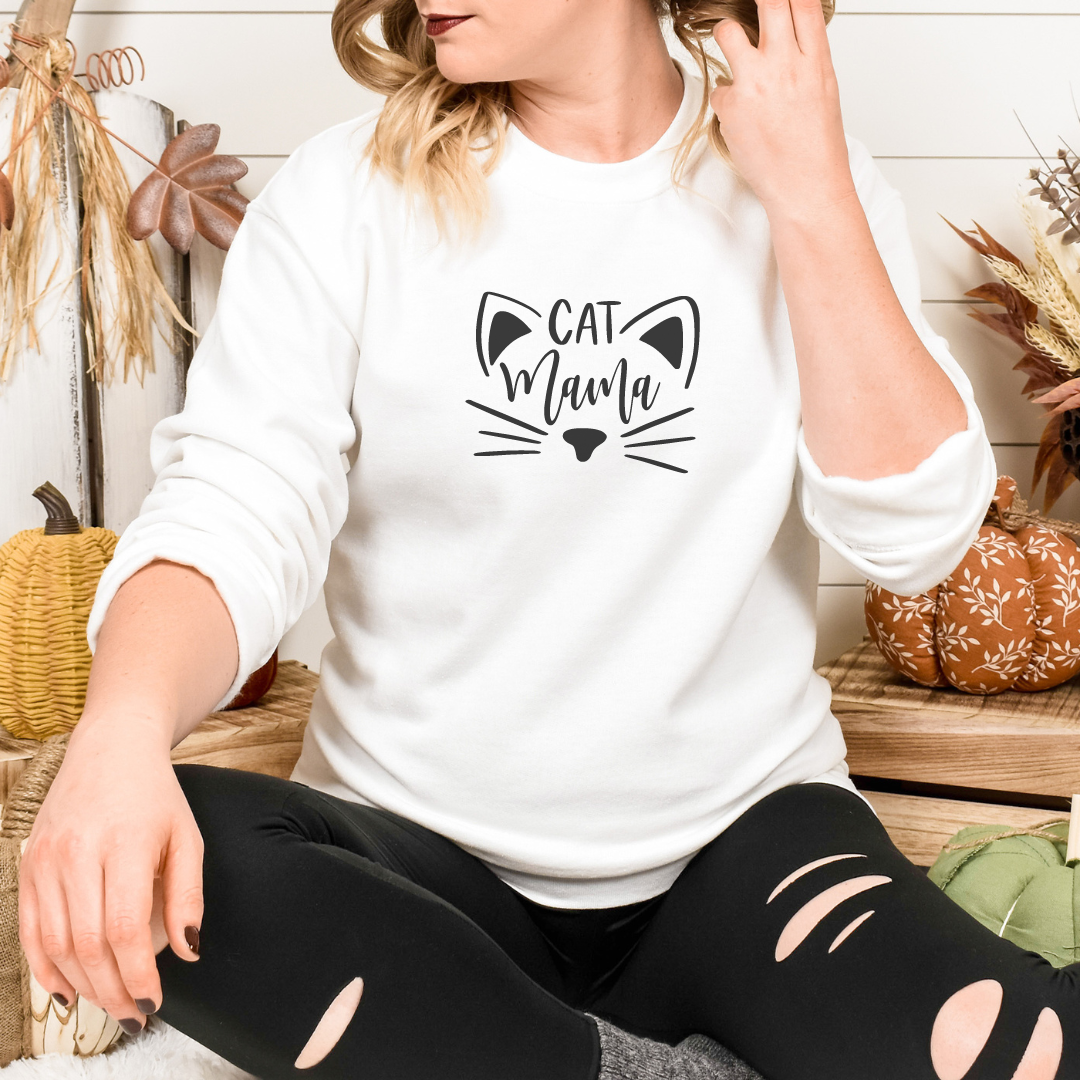 CAT MAMA VINYL SWEATSHIRT